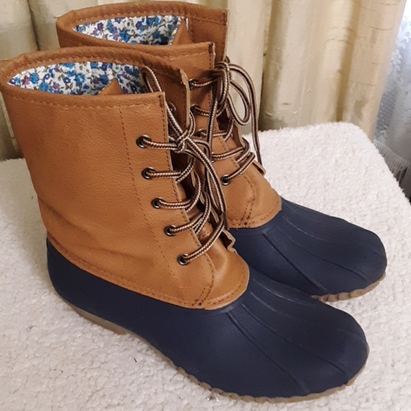 blue suede shoes duck boots